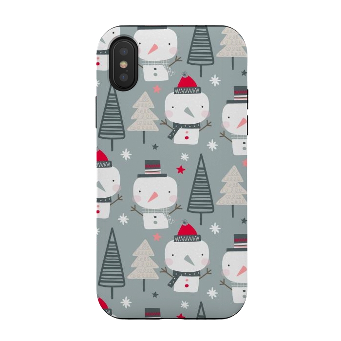 iPhone Xs / X StrongFit xmas snowman  by haroulita