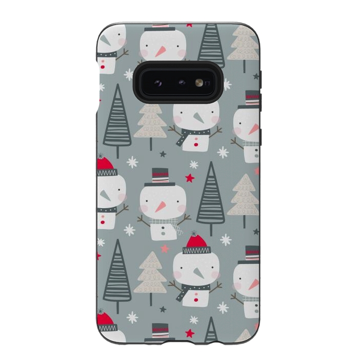 Galaxy S10e StrongFit xmas snowman  by haroulita