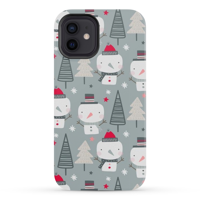 iPhone 12 mini StrongFit xmas snowman  by haroulita