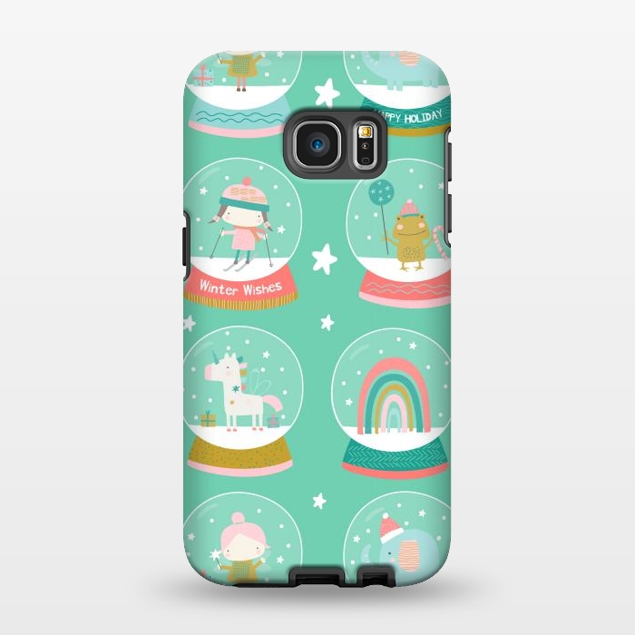 Galaxy S7 EDGE StrongFit xmas snowglobe by haroulita