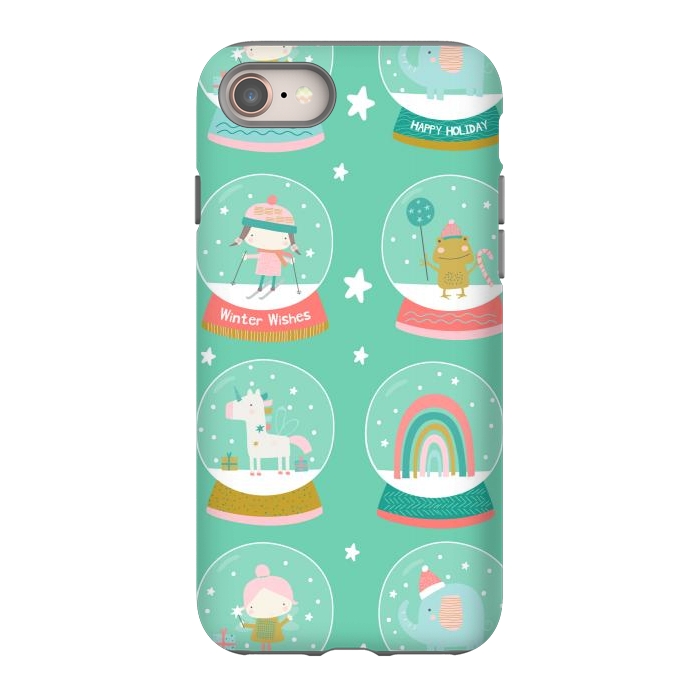 iPhone 8 StrongFit xmas snowglobe by haroulita
