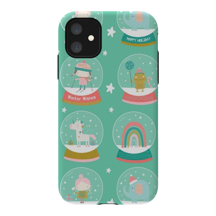 iPhone 11 StrongFit xmas snowglobe by haroulita