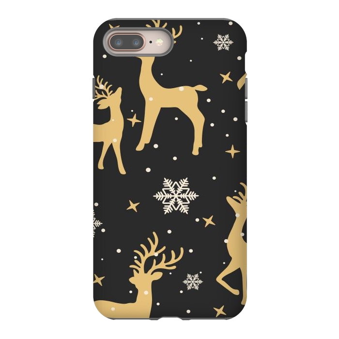 iPhone 7 plus StrongFit gold deers xmas  by haroulita