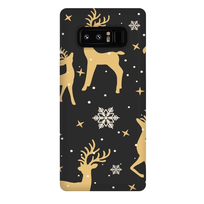 Galaxy Note 8 StrongFit gold deers xmas  by haroulita