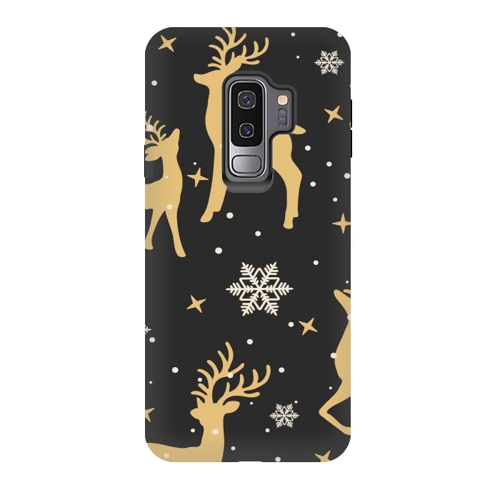 Galaxy S9 plus StrongFit gold deers xmas  by haroulita