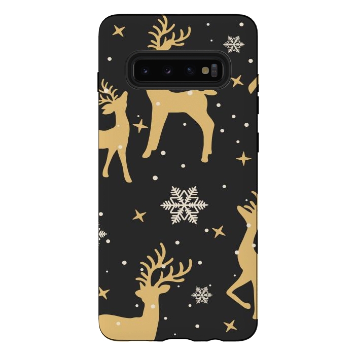 Galaxy S10 plus StrongFit gold deers xmas  by haroulita