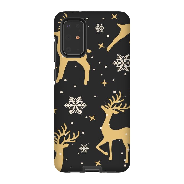 Galaxy S20 Plus StrongFit gold deers xmas  by haroulita