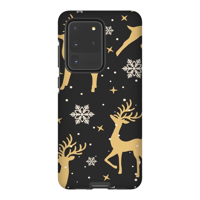 Galaxy S20 Ultra StrongFit gold deers xmas  by haroulita