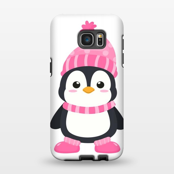Galaxy S7 EDGE StrongFit cute pink penguin  by haroulita