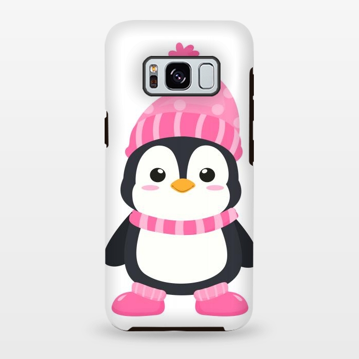 Galaxy S8 plus StrongFit cute pink penguin  by haroulita