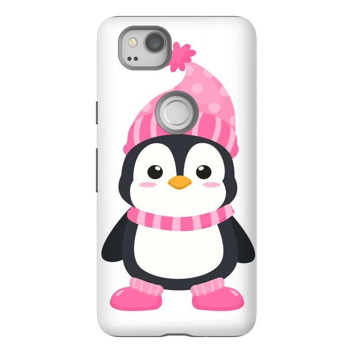 Pixel 2 StrongFit cute pink penguin  by haroulita
