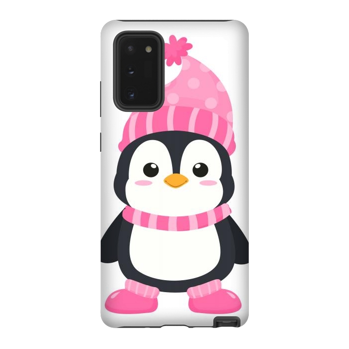 Galaxy Note 20 StrongFit cute pink penguin  by haroulita