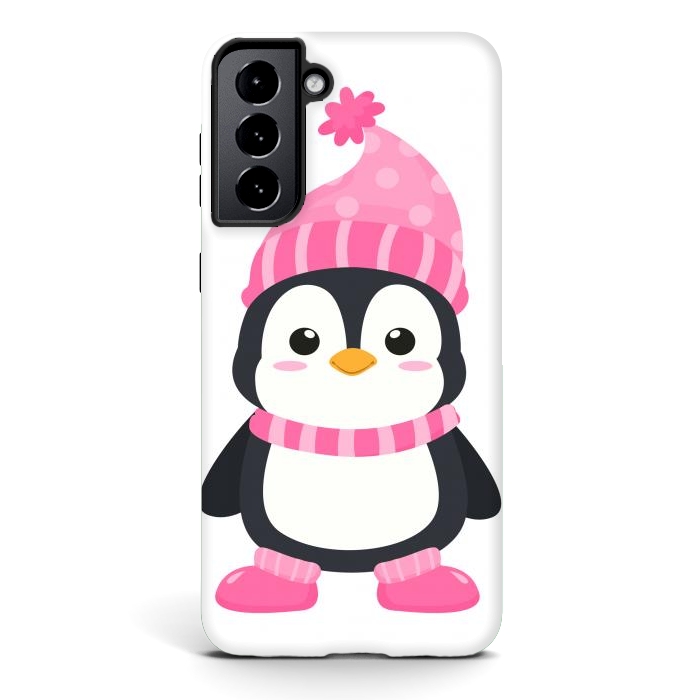Galaxy S21 StrongFit cute pink penguin  by haroulita