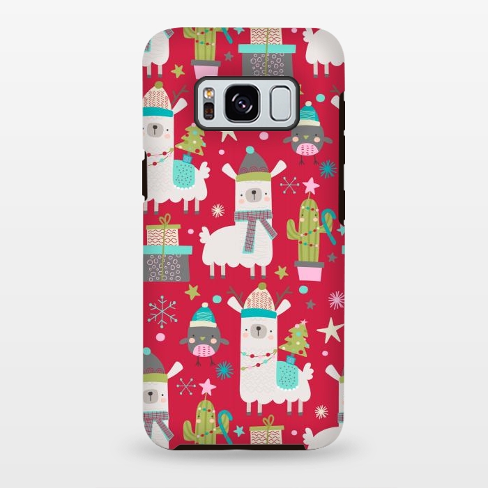 Galaxy S8 plus StrongFit cute christmas llama by haroulita