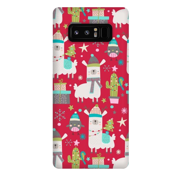 Galaxy Note 8 StrongFit cute christmas llama by haroulita