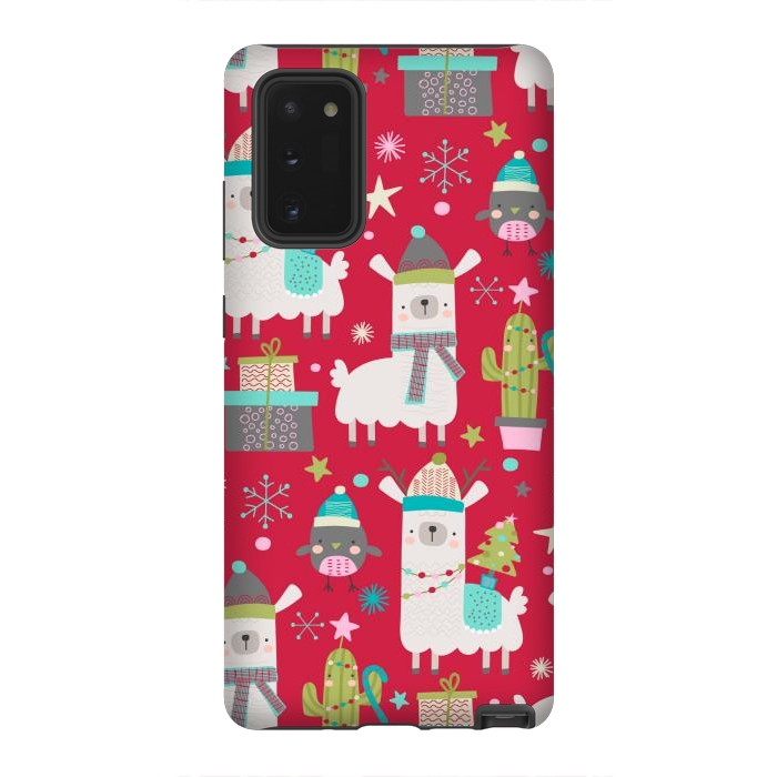 Galaxy Note 20 StrongFit cute christmas llama by haroulita
