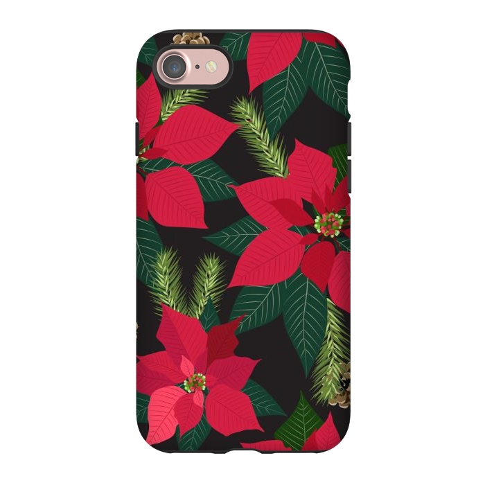 iPhone 7 StrongFit Christmas poinsetta flowers by haroulita