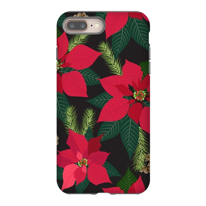 iPhone 8 plus StrongFit Christmas poinsetta flowers by haroulita