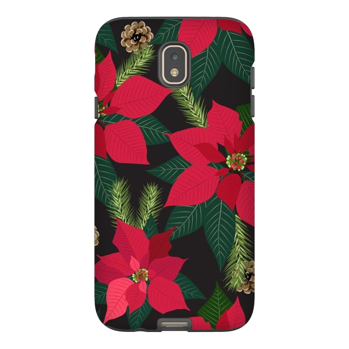 Galaxy J7 StrongFit Christmas poinsetta flowers by haroulita