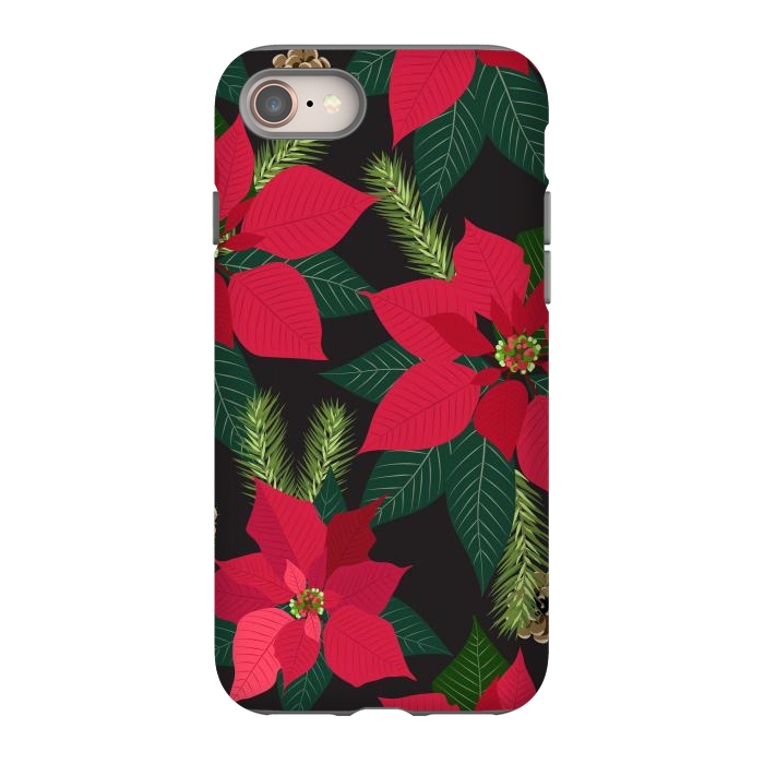 iPhone SE StrongFit Christmas poinsetta flowers by haroulita