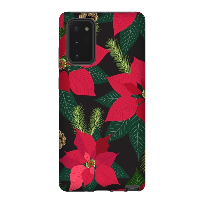 Galaxy Note 20 StrongFit Christmas poinsetta flowers by haroulita
