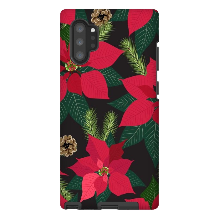 Galaxy Note 10 plus StrongFit Christmas poinsetta flowers by haroulita
