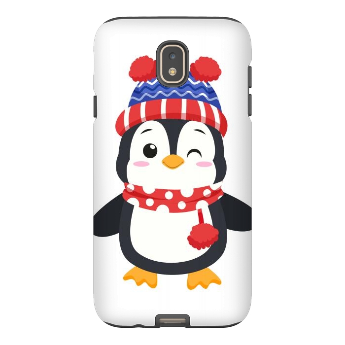 Galaxy J7 StrongFit adorable penguin with winter clothes by haroulita