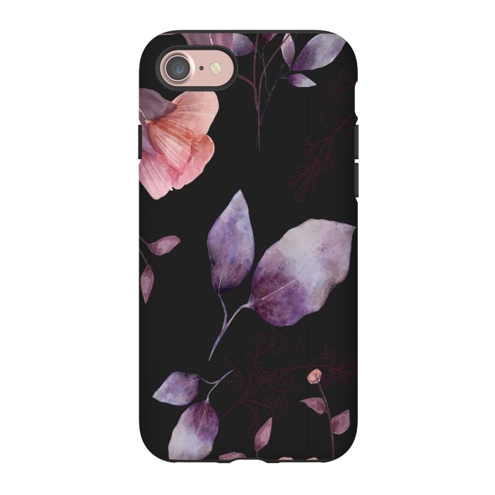iPhone 7 StrongFit rose gray flowers by haroulita