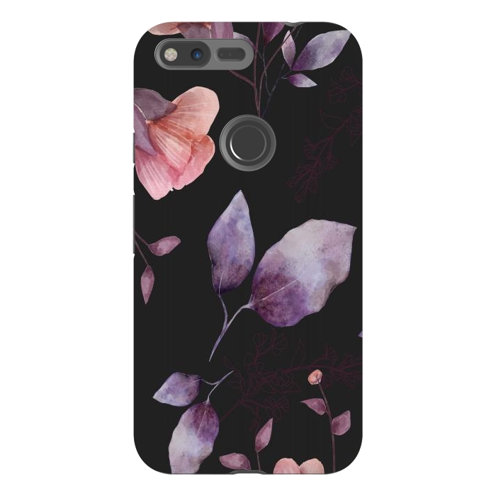 Pixel XL StrongFit rose gray flowers by haroulita