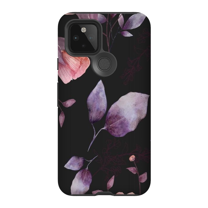 Pixel 5 StrongFit rose gray flowers by haroulita