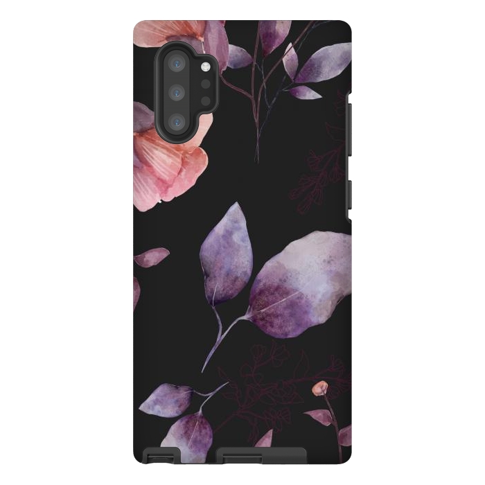 Galaxy Note 10 plus StrongFit rose gray flowers by haroulita