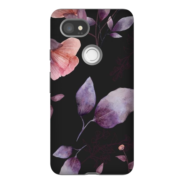 Pixel 2XL StrongFit rose gray flowers by haroulita