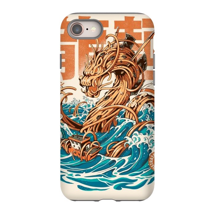 iPhone 8 StrongFit Great Ramen Dragon off Kanagawa by Ilustrata