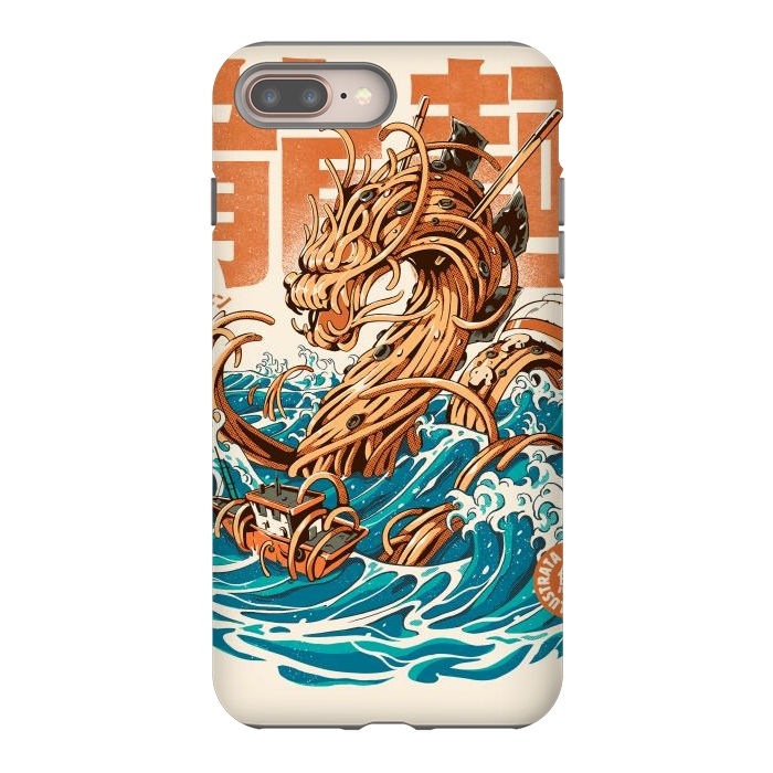 iPhone 8 plus StrongFit Great Ramen Dragon off Kanagawa by Ilustrata