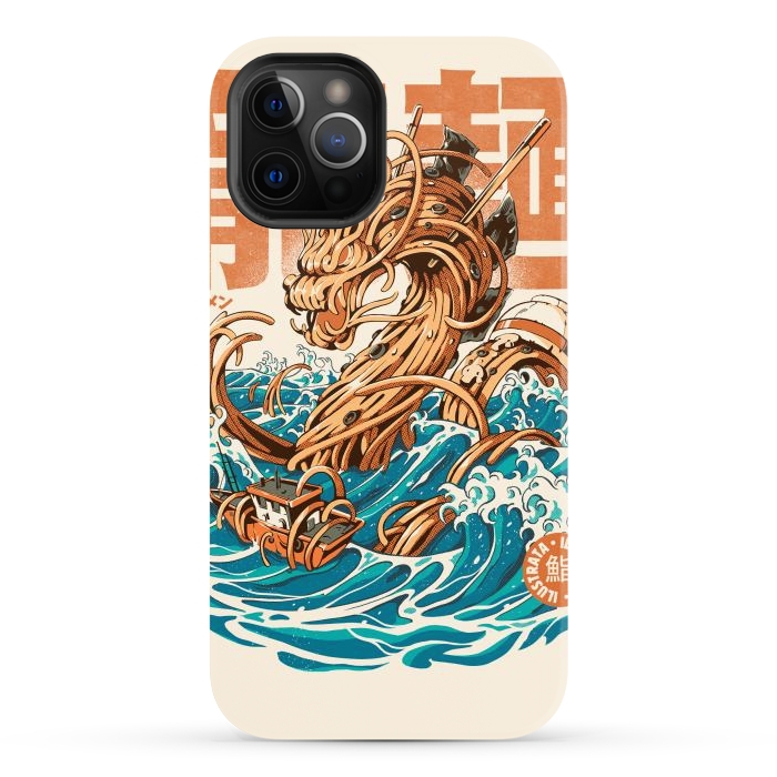 iPhone 12 Pro Max StrongFit Great Ramen Dragon off Kanagawa by Ilustrata