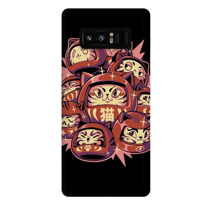 Galaxy Note 8 StrongFit Daruma Cats by Ilustrata
