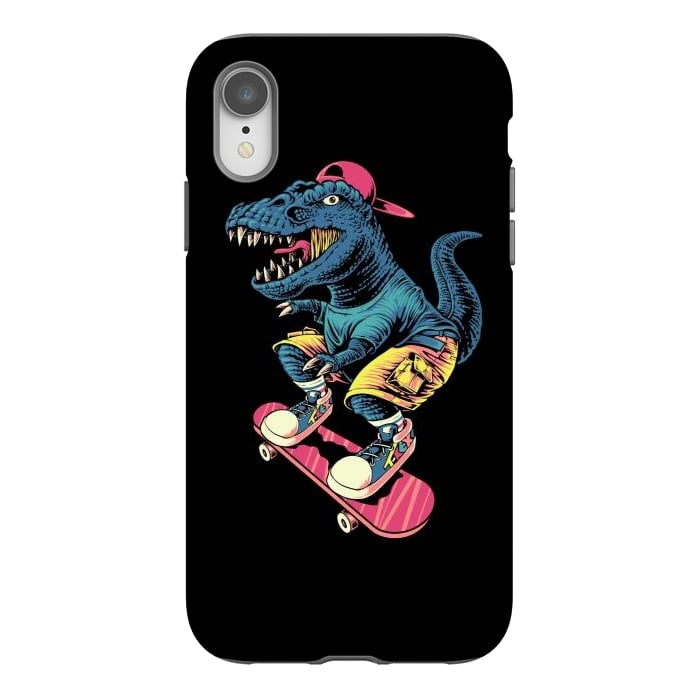 iPhone Xr StrongFit Skaterosaur by Afif Quilimo