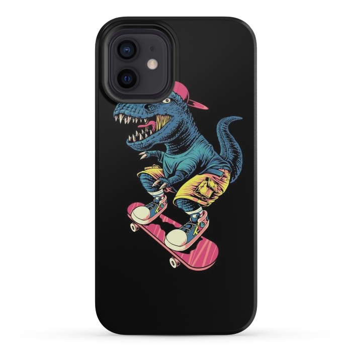 iPhone 12 mini StrongFit Skaterosaur by Afif Quilimo