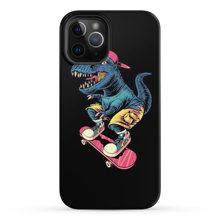 iPhone 12 Pro StrongFit Skaterosaur by Afif Quilimo