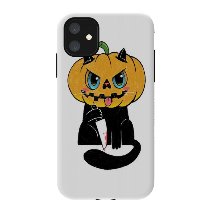 iPhone 11 StrongFit Purrkin by Afif Quilimo