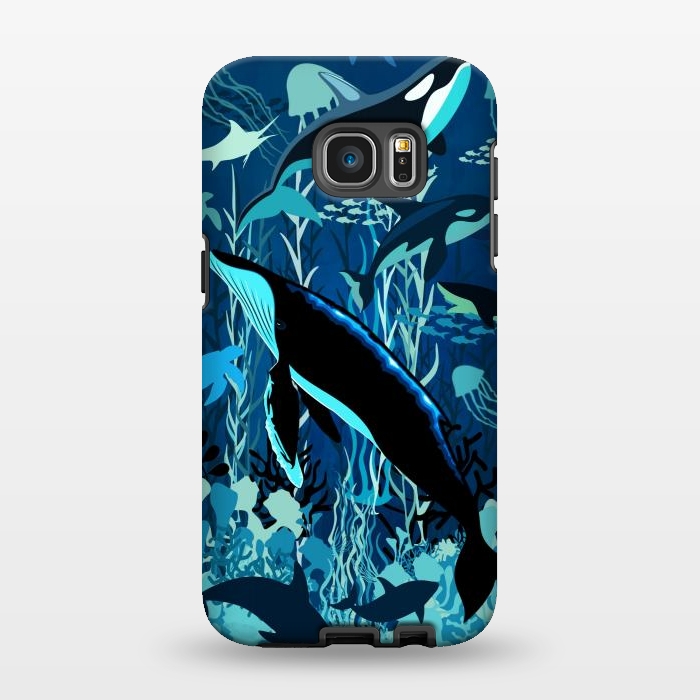 Galaxy S7 EDGE StrongFit Sealife Blue Shades Dream Underwater Scenery by BluedarkArt