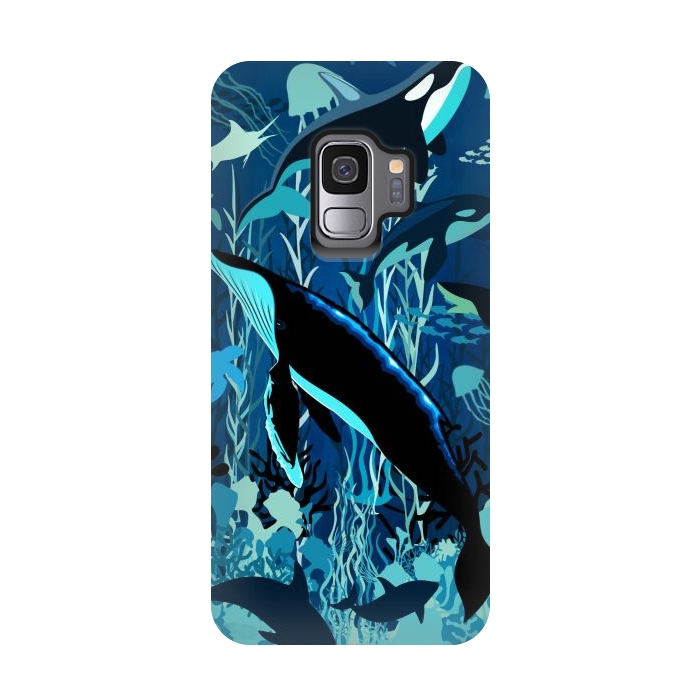 Galaxy S9 StrongFit Sealife Blue Shades Dream Underwater Scenery by BluedarkArt