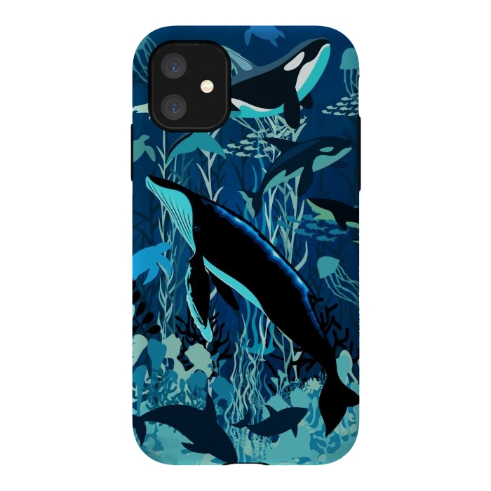 iPhone 11 StrongFit Sealife Blue Shades Dream Underwater Scenery by BluedarkArt