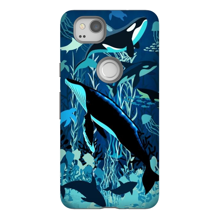 Pixel 2 StrongFit Sealife Blue Shades Dream Underwater Scenery by BluedarkArt