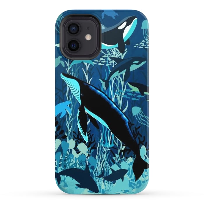 iPhone 12 StrongFit Sealife Blue Shades Dream Underwater Scenery by BluedarkArt