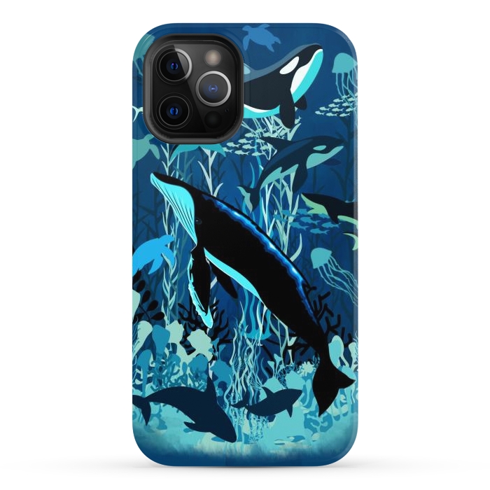 iPhone 12 Pro Max StrongFit Sealife Blue Shades Dream Underwater Scenery by BluedarkArt