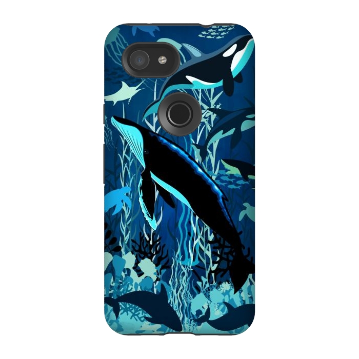 Pixel 3A StrongFit Sealife Blue Shades Dream Underwater Scenery by BluedarkArt