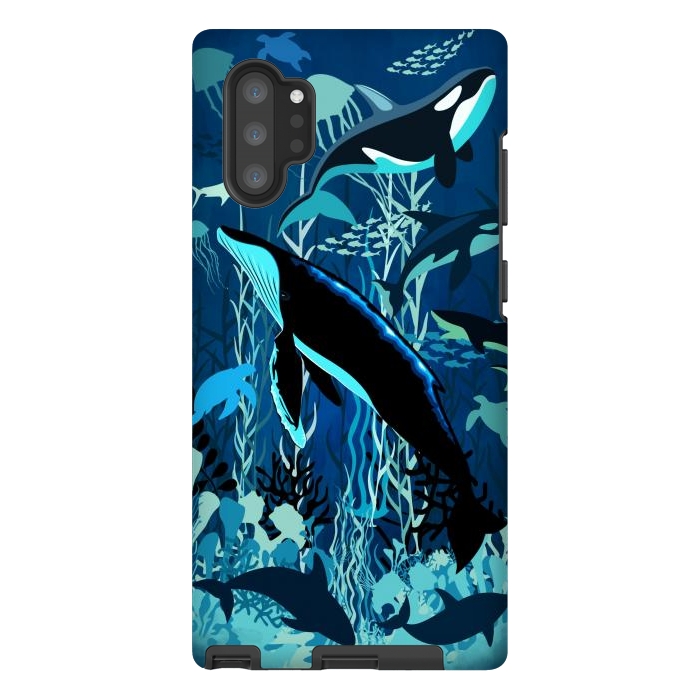 Galaxy Note 10 plus StrongFit Sealife Blue Shades Dream Underwater Scenery by BluedarkArt