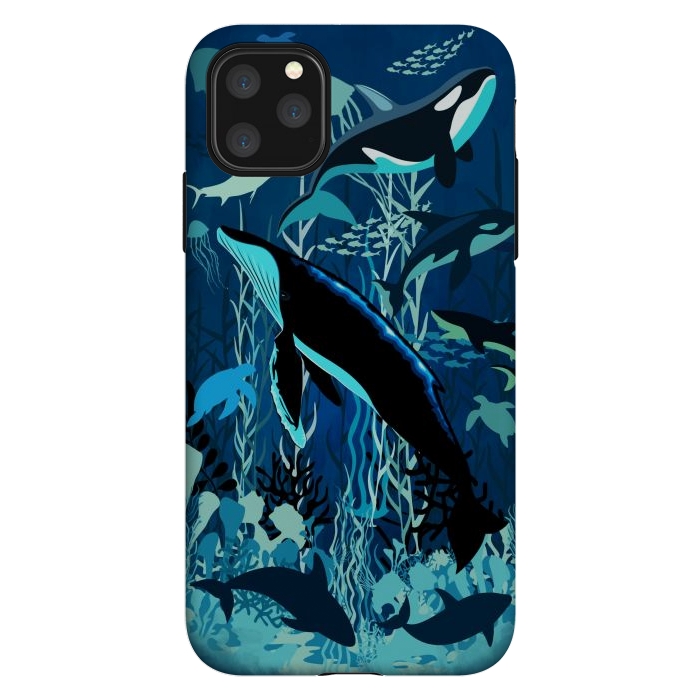 iPhone 11 Pro Max StrongFit Sealife Blue Shades Dream Underwater Scenery by BluedarkArt