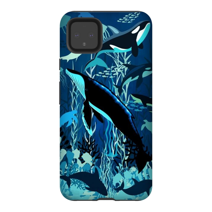 Pixel 4XL StrongFit Sealife Blue Shades Dream Underwater Scenery by BluedarkArt